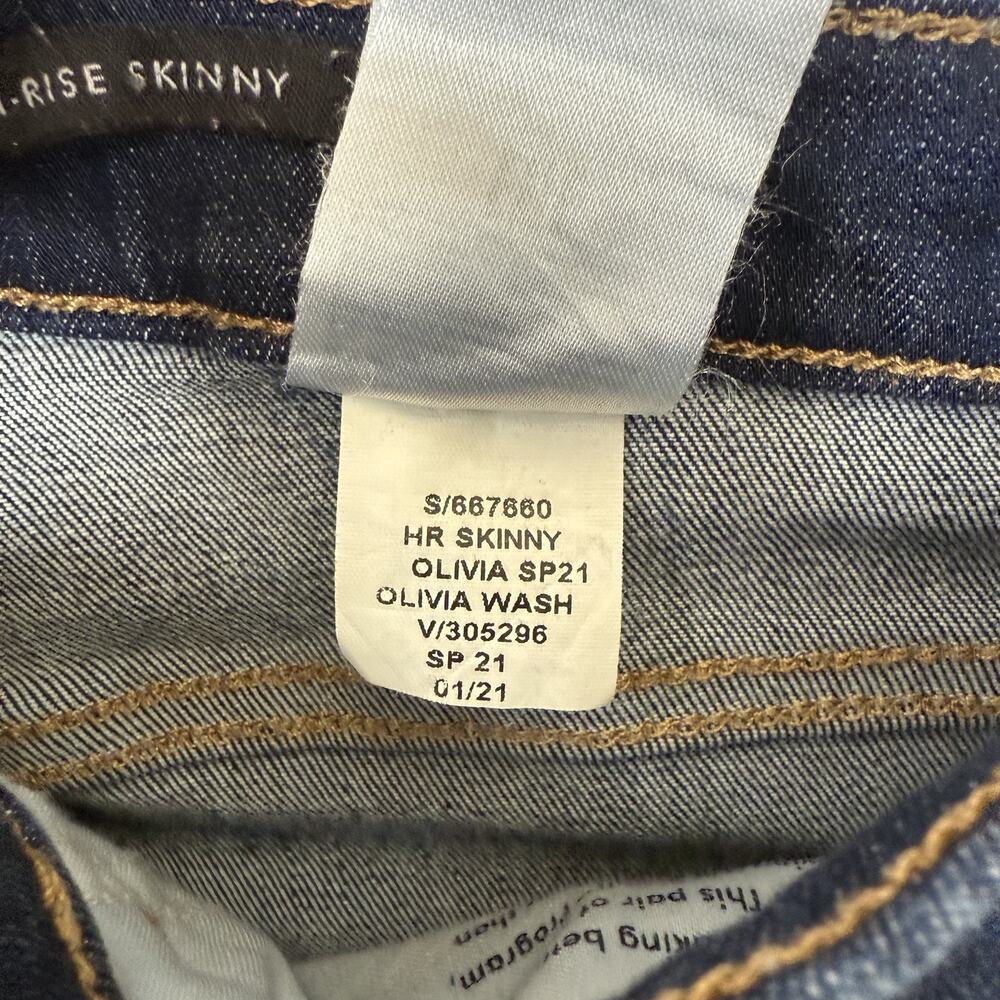 Banana Republic Jeans Womens 28 Blue High Rise Skinny Olivia Wash Premium Denim - Picture 7 of 13